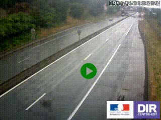 Caméra autoroutière sur l'A47 à hauteur de Givors, a proximité de Lyon. La webcam est orientée vers Lyon