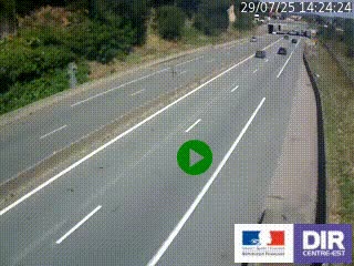 Caméra autoroutière sur l'A47 à hauteur de Givors, a proximité de Lyon. La webcam est orientée vers Lyon
