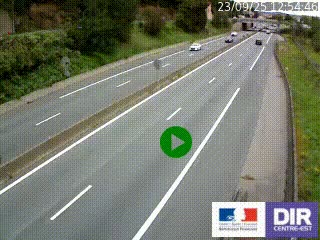Caméra autoroutière sur l'A47 à hauteur de Givors, a proximité de Lyon. La webcam est orientée vers Lyon