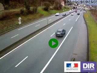 Caméra autoroutière sur l'A47 à hauteur de Givors, a proximité de Lyon. La webcam est orientée vers Lyon