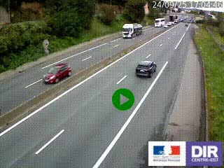 Caméra autoroutière sur l'A47 à hauteur de Givors, a proximité de Lyon. La webcam est orientée vers Lyon