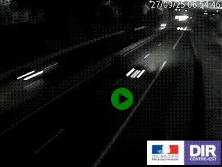 Caméra autoroutière sur l'A47 à hauteur de Givors, a proximité de Lyon. La webcam est orientée vers Lyon