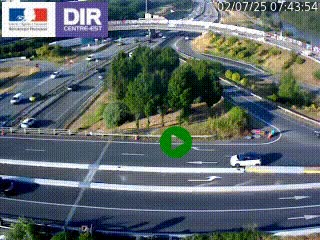 <h2>Webcam traffic à Grenoble-sud sur l'autoroute A480. Vue orientée vers l'entrée et la sortie de Grenoble</h2>