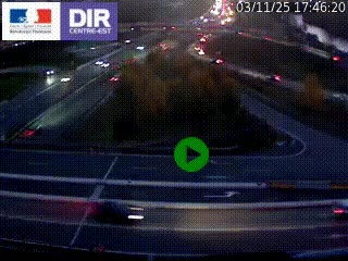 Webcam traffic à Grenoble-sud sur l'autoroute A480. Vue orientée vers l'entrée et la sortie de Grenoble