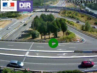 <h2>Webcam traffic à Grenoble-sud sur l'autoroute A480. Vue orientée vers l'entrée et la sortie de Grenoble</h2>