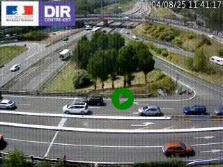 Webcam traffic à Grenoble-sud sur l'autoroute A480. Vue orientée vers l'entrée et la sortie de Grenoble
