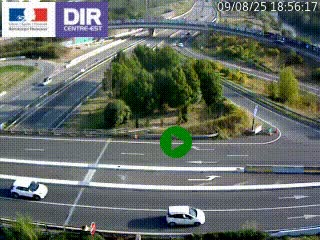 <h2>Webcam traffic à Grenoble-sud sur l'autoroute A480. Vue orientée vers l'entrée et la sortie de Grenoble</h2>