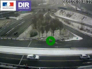 Webcam traffic à Grenoble-sud sur l'autoroute A480. Vue orientée vers l'entrée et la sortie de Grenoble