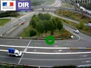 <h2>Webcam traffic à Grenoble-sud sur l'autoroute A480. Vue orientée vers l'entrée et la sortie de Grenoble</h2>
