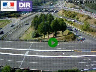 <h2>Webcam traffic à Grenoble-sud sur l'autoroute A480. Vue orientée vers l'entrée et la sortie de Grenoble</h2>