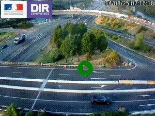 <h2>Webcam traffic à Grenoble-sud sur l'autoroute A480. Vue orientée vers l'entrée et la sortie de Grenoble</h2>