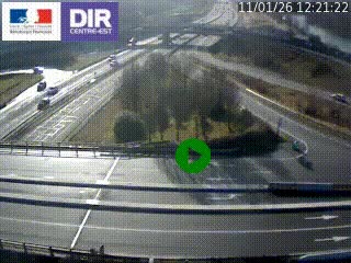 <h2>Webcam traffic à Grenoble-sud sur l'autoroute A480. Vue orientée vers l'entrée et la sortie de Grenoble</h2>