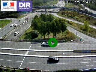 <h2>Webcam traffic à Grenoble-sud sur l'autoroute A480. Vue orientée vers l'entrée et la sortie de Grenoble</h2>