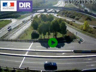 <h2>Webcam traffic à Grenoble-sud sur l'autoroute A480. Vue orientée vers l'entrée et la sortie de Grenoble</h2>