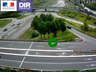 <h2>Webcam traffic à Grenoble-sud sur l'autoroute A480. Vue orientée vers l'entrée et la sortie de Grenoble</h2>