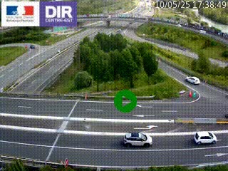 <h2>Webcam traffic à Grenoble-sud sur l'autoroute A480. Vue orientée vers l'entrée et la sortie de Grenoble</h2>