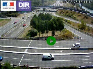 <h2>Webcam traffic à Grenoble-sud sur l'autoroute A480. Vue orientée vers l'entrée et la sortie de Grenoble</h2>