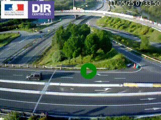 <h2>Webcam traffic à Grenoble-sud sur l'autoroute A480. Vue orientée vers l'entrée et la sortie de Grenoble</h2>