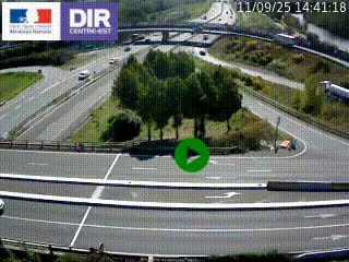 <h2>Webcam traffic à Grenoble-sud sur l'autoroute A480. Vue orientée vers l'entrée et la sortie de Grenoble</h2>