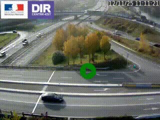 <h2>Webcam traffic à Grenoble-sud sur l'autoroute A480. Vue orientée vers l'entrée et la sortie de Grenoble</h2>