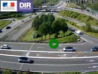 <h2>Webcam traffic à Grenoble-sud sur l'autoroute A480. Vue orientée vers l'entrée et la sortie de Grenoble</h2>