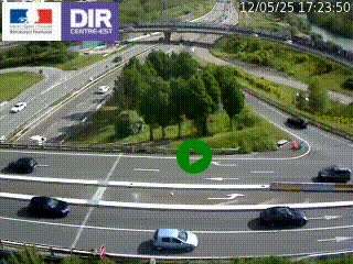 <h2>Webcam traffic à Grenoble-sud sur l'autoroute A480. Vue orientée vers l'entrée et la sortie de Grenoble</h2>