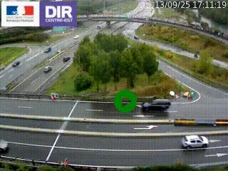 <h2>Webcam traffic à Grenoble-sud sur l'autoroute A480. Vue orientée vers l'entrée et la sortie de Grenoble</h2>