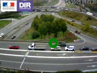 <h2>Webcam traffic à Grenoble-sud sur l'autoroute A480. Vue orientée vers l'entrée et la sortie de Grenoble</h2>