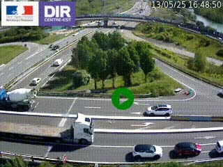 <h2>Webcam traffic à Grenoble-sud sur l'autoroute A480. Vue orientée vers l'entrée et la sortie de Grenoble</h2>