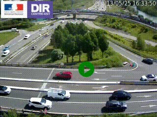 <h2>Webcam traffic à Grenoble-sud sur l'autoroute A480. Vue orientée vers l'entrée et la sortie de Grenoble</h2>