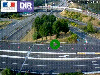 <h2>Webcam traffic à Grenoble-sud sur l'autoroute A480. Vue orientée vers l'entrée et la sortie de Grenoble</h2>
