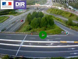 <h2>Webcam traffic à Grenoble-sud sur l'autoroute A480. Vue orientée vers l'entrée et la sortie de Grenoble</h2>