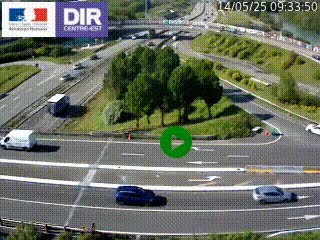 <h2>Webcam traffic à Grenoble-sud sur l'autoroute A480. Vue orientée vers l'entrée et la sortie de Grenoble</h2>