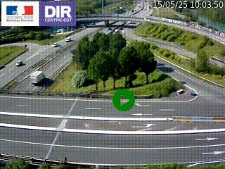<h2>Webcam traffic à Grenoble-sud sur l'autoroute A480. Vue orientée vers l'entrée et la sortie de Grenoble</h2>