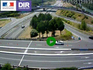 <h2>Webcam traffic à Grenoble-sud sur l'autoroute A480. Vue orientée vers l'entrée et la sortie de Grenoble</h2>