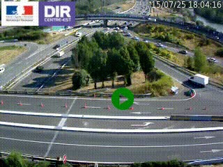 <h2>Webcam traffic à Grenoble-sud sur l'autoroute A480. Vue orientée vers l'entrée et la sortie de Grenoble</h2>