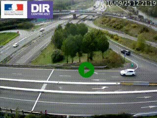 <h2>Webcam traffic à Grenoble-sud sur l'autoroute A480. Vue orientée vers l'entrée et la sortie de Grenoble</h2>