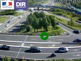 <h2>Webcam traffic à Grenoble-sud sur l'autoroute A480. Vue orientée vers l'entrée et la sortie de Grenoble</h2>