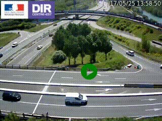 <h2>Webcam traffic à Grenoble-sud sur l'autoroute A480. Vue orientée vers l'entrée et la sortie de Grenoble</h2>
