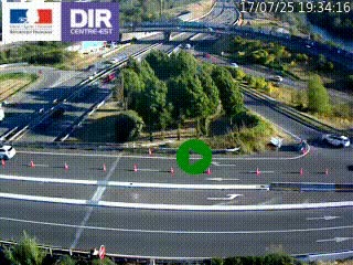 <h2>Webcam traffic à Grenoble-sud sur l'autoroute A480. Vue orientée vers l'entrée et la sortie de Grenoble</h2>