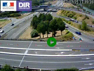 <h2>Webcam traffic à Grenoble-sud sur l'autoroute A480. Vue orientée vers l'entrée et la sortie de Grenoble</h2>