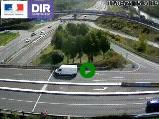 <h2>Webcam traffic à Grenoble-sud sur l'autoroute A480. Vue orientée vers l'entrée et la sortie de Grenoble</h2>
