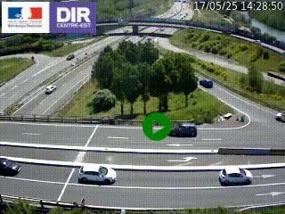 <h2>Webcam traffic à Grenoble-sud sur l'autoroute A480. Vue orientée vers l'entrée et la sortie de Grenoble</h2>