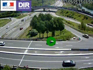<h2>Webcam traffic à Grenoble-sud sur l'autoroute A480. Vue orientée vers l'entrée et la sortie de Grenoble</h2>