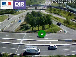 <h2>Webcam traffic à Grenoble-sud sur l'autoroute A480. Vue orientée vers l'entrée et la sortie de Grenoble</h2>