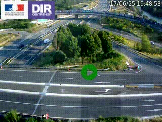 <h2>Webcam traffic à Grenoble-sud sur l'autoroute A480. Vue orientée vers l'entrée et la sortie de Grenoble</h2>
