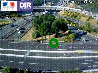 <h2>Webcam traffic à Grenoble-sud sur l'autoroute A480. Vue orientée vers l'entrée et la sortie de Grenoble</h2>