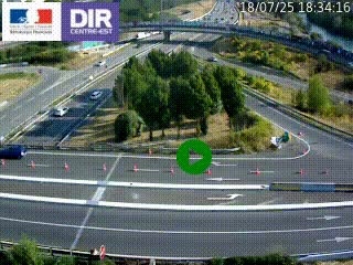 <h2>Webcam traffic à Grenoble-sud sur l'autoroute A480. Vue orientée vers l'entrée et la sortie de Grenoble</h2>