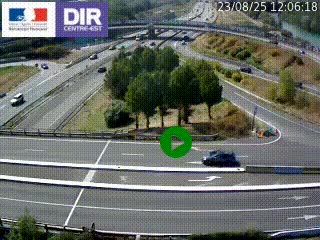 <h2>Webcam traffic à Grenoble-sud sur l'autoroute A480. Vue orientée vers l'entrée et la sortie de Grenoble</h2>