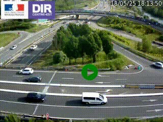 <h2>Webcam traffic à Grenoble-sud sur l'autoroute A480. Vue orientée vers l'entrée et la sortie de Grenoble</h2>